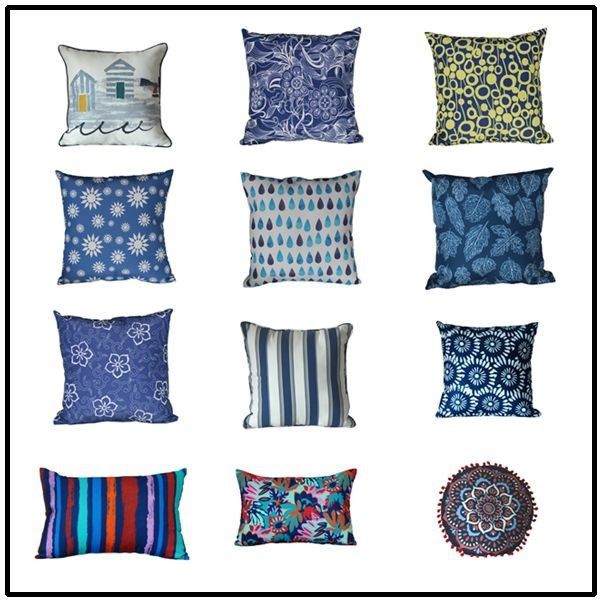 navy blue outdoor pillows
