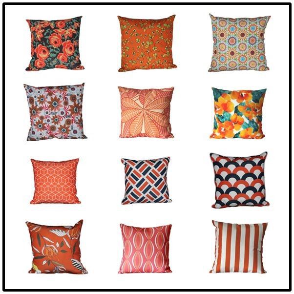 orange outdoor pillows